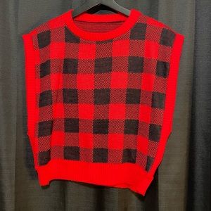 Vintage Plaid Cropped Vest